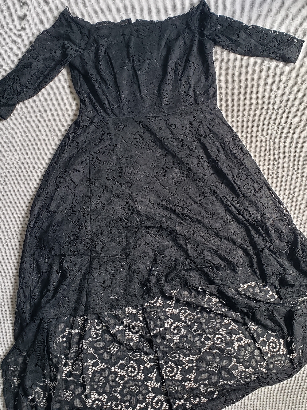 Dressystar Black Lace Off-Shoulder Long Sleeve Dress XL NWT‎ Wedding Guest Prom